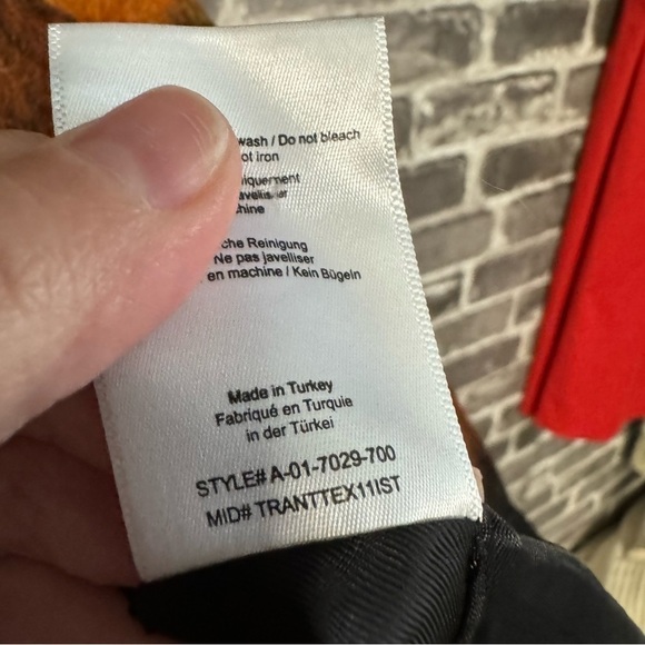 ANINE BING Samone Plaid Trucker Jacket Orange black wool button front coat - Picture 10 of 13